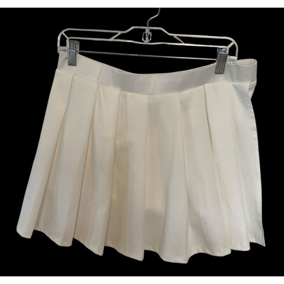Avidlove Mini Pleated Skirt Underpants White XXL Tennis Cheerleader Uniform New - Picture 2 of 7